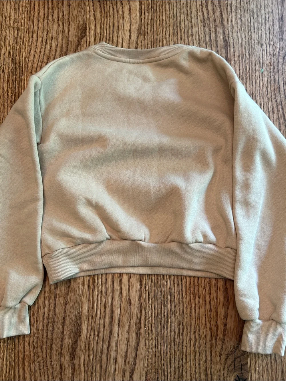 Converse Beige All Star Logo Crewneck cropped Sweatshirt